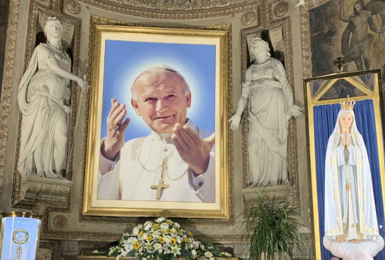 A Santo Spirito in Sassia-templomban Szent II. János Pálnak szentelt mellékkápolna található. | Forrás: Courtney Grogan/EWTN News